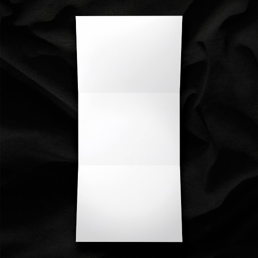 Blank Wit 5 "x 7" Horizontale Huwelijk Drieluik Uitnodiging