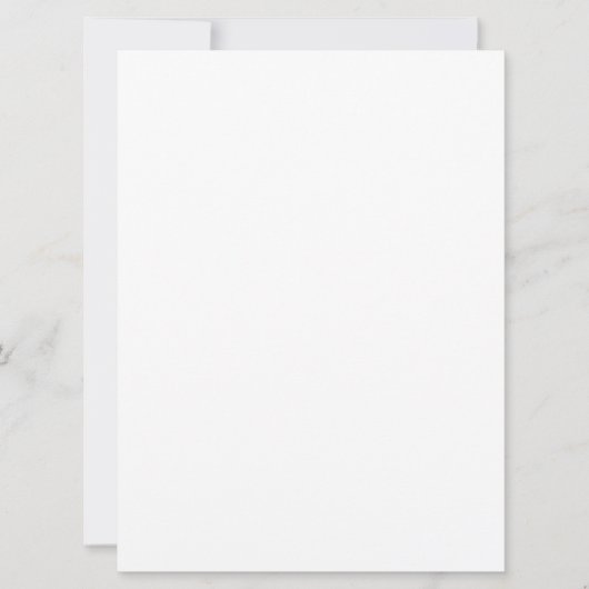 Blank wit 6,5 inch x 8,75 inch bruiloft kaart (Voorkant)