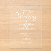 Blank wit aangepaste bruiloft uitnodiging (Voorkant)