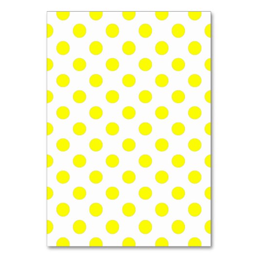 Blank Wit en Geel Polka Dot Kaart (Achterkant)
