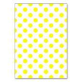 Blank Wit en Geel Polka Dot Kaart (Voorkant)