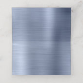 Blank Wit en Metallic Stofblauw Plaatskaartje (Binnenkant ongevouwen)