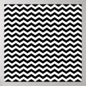 Blank wit en zwart Chevron Pattern Poster (Voorkant)