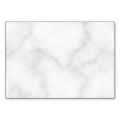 Blank wit marmer bruiloft advies en wensen kaart (Voorkant)