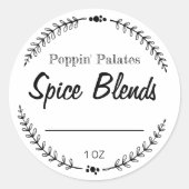 Blank Wit Spice Blend Labels (Voorkant)