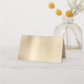 Blank Witte en Metallic Champagne Plaatskaartje (Achterkant)
