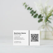 Blank Witte Jouw Logo QR Code Social Media Visitekaartje (Staand voorkant)