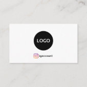 Blank Witte Jouw Logo QR Code Social Media Visitekaartje (Achterkant)