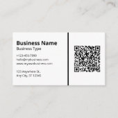 Blank Witte Jouw Logo QR Code Social Media Visitekaartje (Voorkant)
