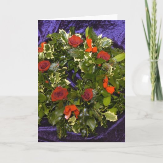 BLANK WREATH CARD FEESTDAGEN KAART (Voorkant)