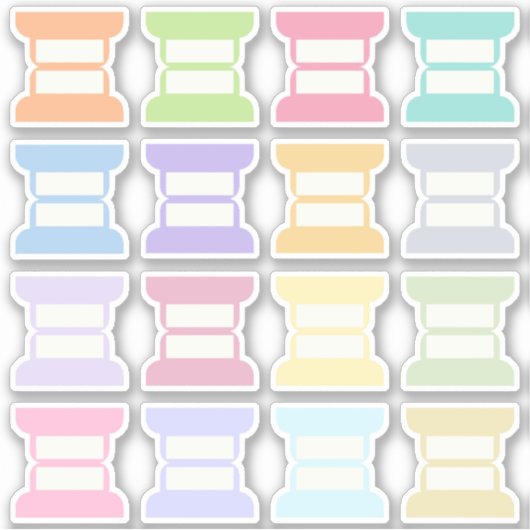 Blank Writable Index Tabs Journal Divider Foldable Sticker (Voorkant)