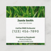 Blank, Writable Version, Editable Lawn Care  Aanbevelingskaartje (Achterkant)