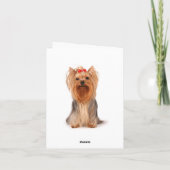 Blank Yorkshire Terrier Puppy Dog Notecard Bedankkaart (Achterkant)