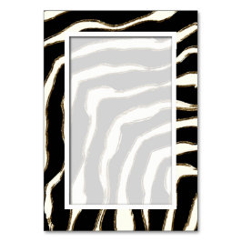 Blank Zebra Print Tabel Nummer Kaart