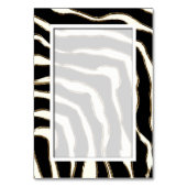  Blank Zebra Print Tabel Nummer Kaart (Achterkant)