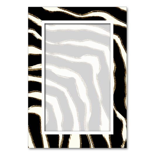  Blank Zebra Print Tabel Nummer Kaart (Achterkant)