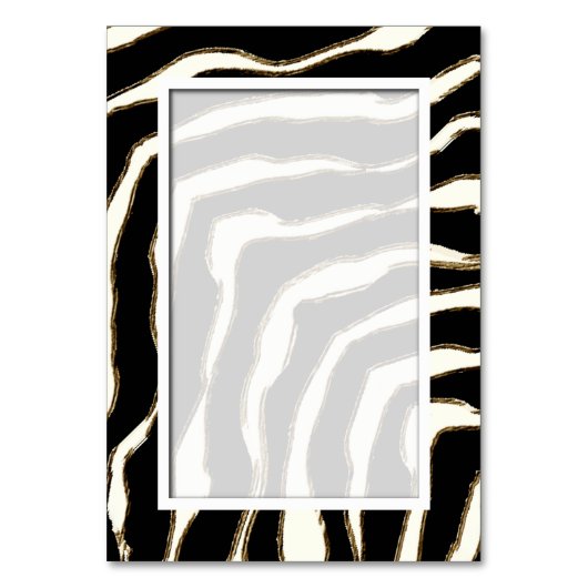  Blank Zebra Print Tabel Nummer Kaart (Voorkant)