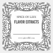 Blank Zelfgemaakte Smaak Extract Etiketten (Voorkant)