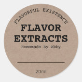 Blank Zelfgemaakte Smaak Extract Etiketten (Voorkant)