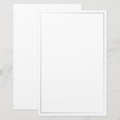 Blank zilver briefpapier (Voorkant / Achterkant)