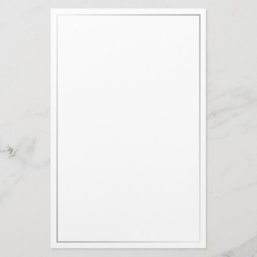 Blank zilver briefpapier (Voorkant)