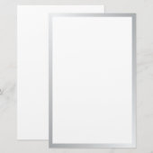 Blank zilver briefpapier (Voorkant / Achterkant)