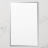 Blank zilver briefpapier (Voorkant)
