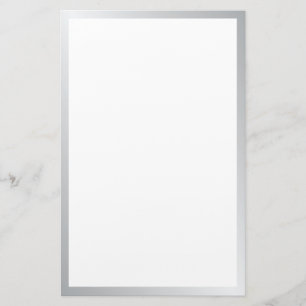 Blank zilver briefpapier
