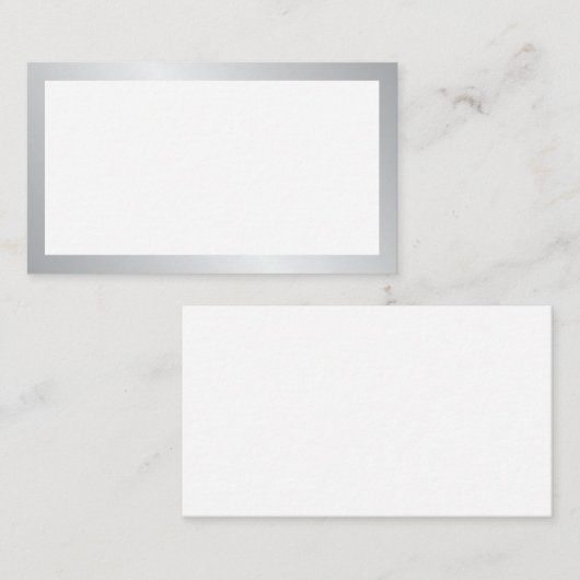 Blank, zilver en wit huwelijksadvies en -wensen advieskaart (Voorkant / Achterkant)