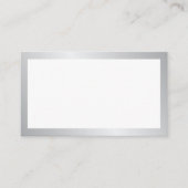 Blank, zilver en wit huwelijksadvies en -wensen advieskaart (Voorkant)