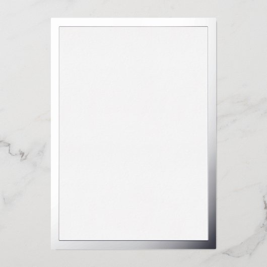 Blank Zilver Folie Uitnodiging (Voorkant)