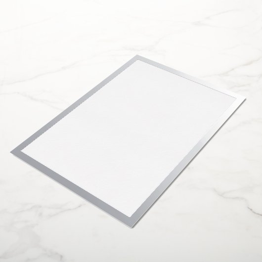 Blank Zilver Folie Uitnodiging (Gedraaid)