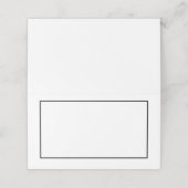Blank zwart en wit huwelijk plaatskaartje (Buitenkant ongevouwen)