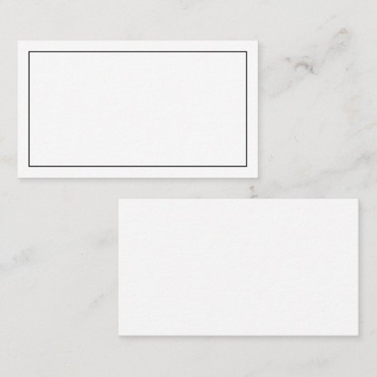 Blank zwart en wit huwelijk plaatskaartje (Voorkant / Achterkant)