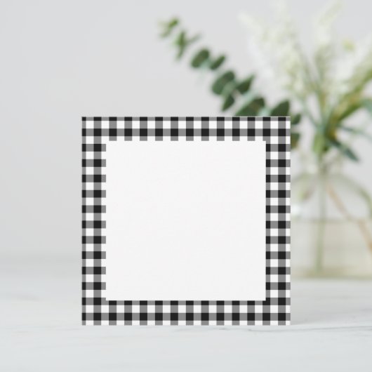 Blank zwart-wit gingham-patroon (Staand voorkant)