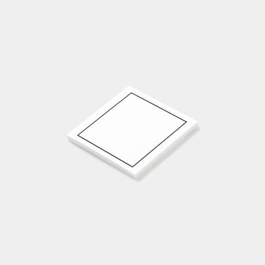 Blank Zwart-wit Post-it® Notes (Schuin)