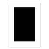Blank Zwart & Wit Tafelnummer Kaart (Achterkant)