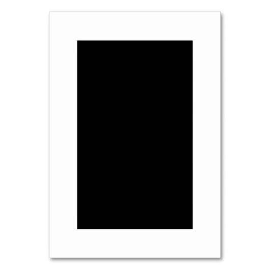 Blank Zwart & Wit Tafelnummer Kaart (Voorkant)