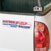 Blanke Amerikaan tegen racisme Bumpersticker (Op Truck)