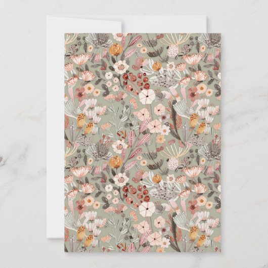 Blanke boho Wedding Kaart (Achterkant)