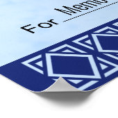 Blanke cheque voor sweepstakes & awards BLUE ART D Poster (Hoek)