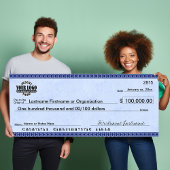 Blanke cheque voor sweepstakes & awards BLUE ART D Poster