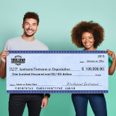 Blanke cheque voor sweepstakes & awards BLUE ART D Poster