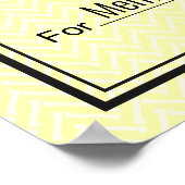 Blanke cheque voor sweepstakes & awards GEEL Poster (Hoek)
