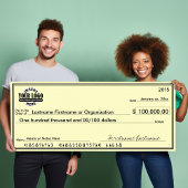Blanke cheque voor sweepstakes & awards GEEL Poster