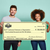 Blanke cheque voor sweepstakes & awards GEEL Poster