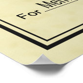 Blanke cheque voor sweepstakes & prijzen PARCHMENT Poster (Hoek)
