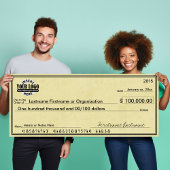 Blanke cheque voor sweepstakes & prijzen PARCHMENT Poster
