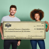 Blanke cheque voor sweepstakes & prijzen VERouderd Poster