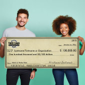 Blanke cheque voor sweepstakes & prijzen VERouderd Poster